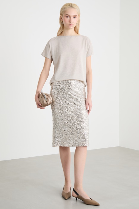 Laminated jersey T-shirt Intrend