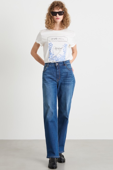 Oversized-print T-shirt Intrend