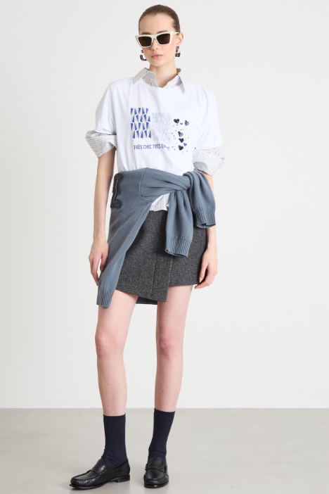 Printed and sequinned T-shirt Intrend