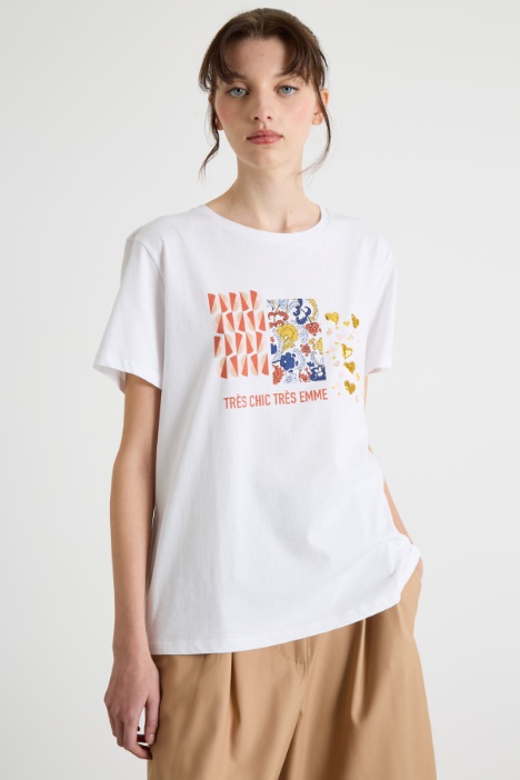 Printed and sequinned T-shirt Intrend
