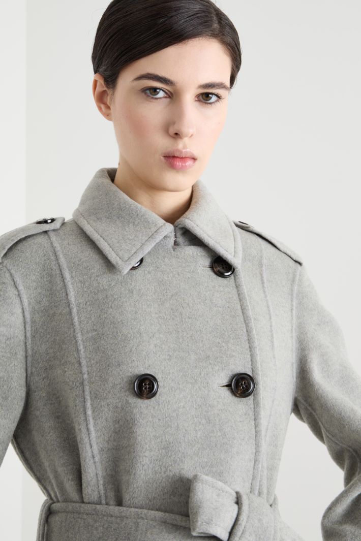 Cappotto doppiopetto con cintura Intrend - 3