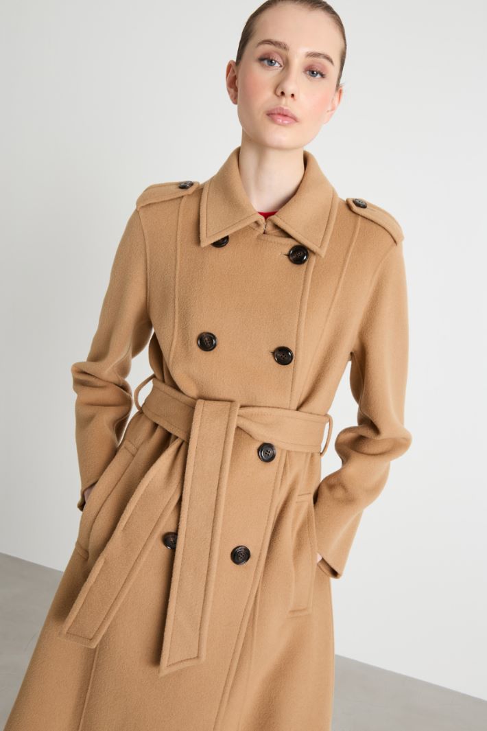 Belted double-breasted coat Intrend - 3