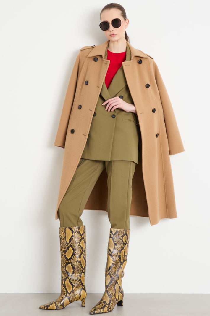 Belted double-breasted coat Intrend