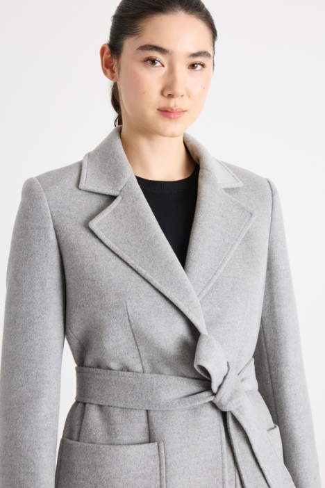 Cappotto a vestaglia in drap