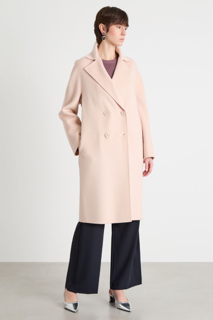 Double-breasted coat - PINK - Intrend - 2