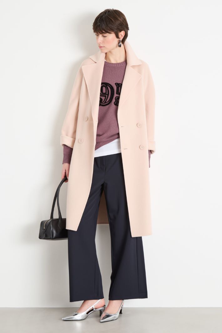 Double-breasted coat - PINK - Intrend