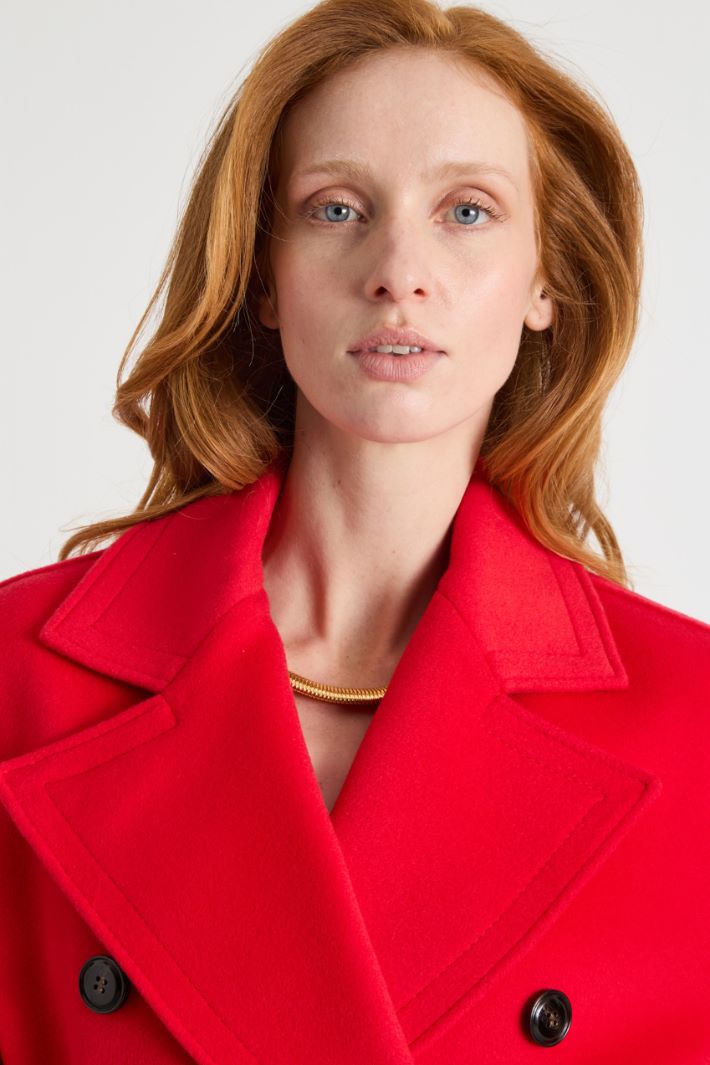 Abrigo cruzado con cinturón Intrend - 3