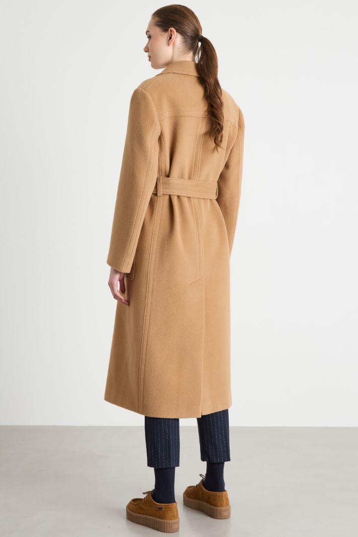 Belted double-breasted coat Intrend - 4