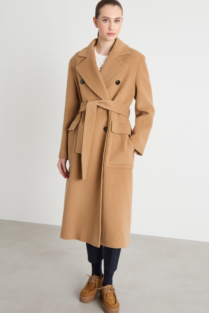 Belted double-breasted coat Intrend - 2