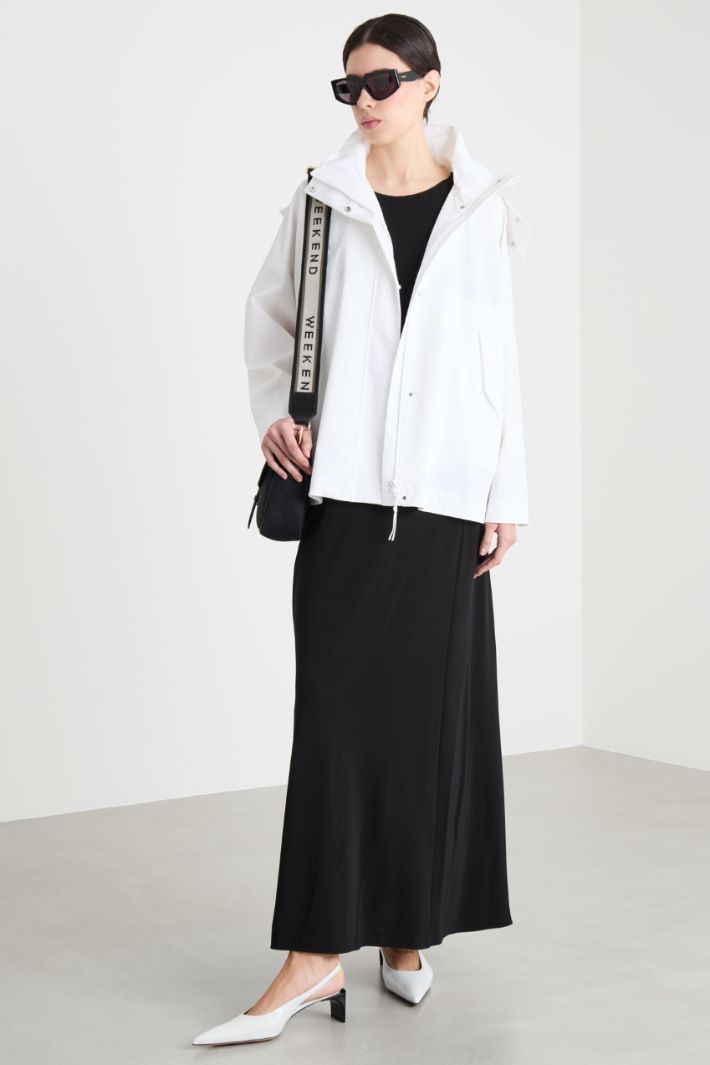 Hooded technical canvas jacket Intrend