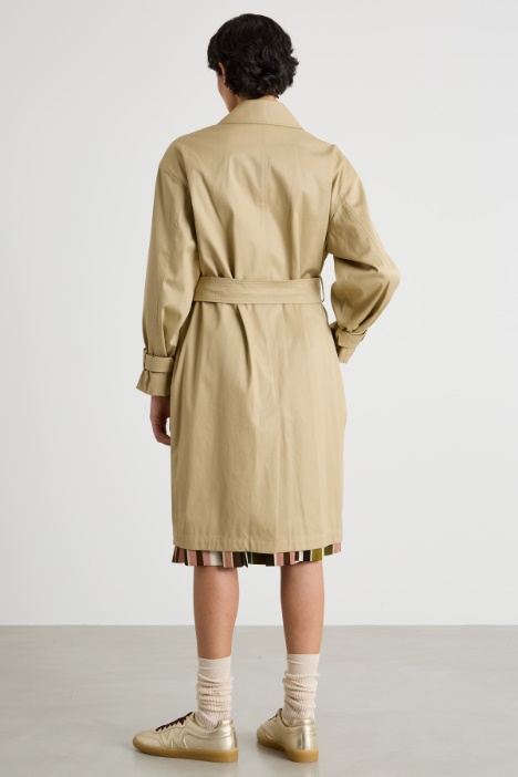 Trench corto cruzado