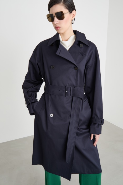 Trench corto cruzado