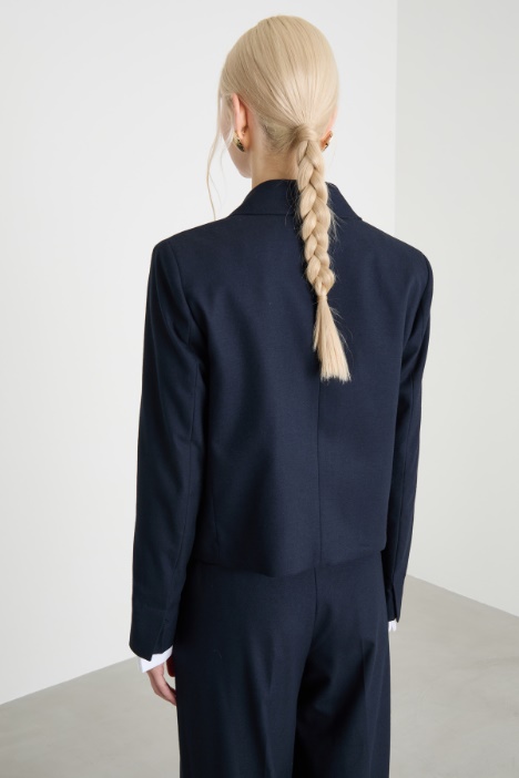 Blazer crop in flanella