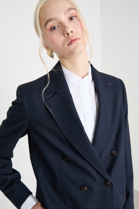 Blazer crop in flanella