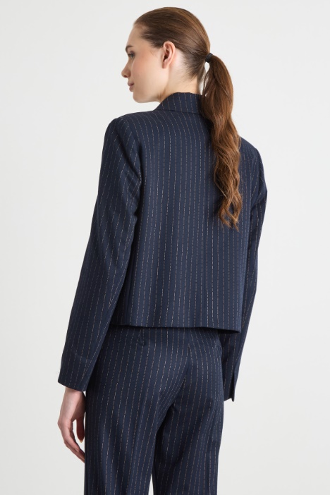Blazer crop in flanella