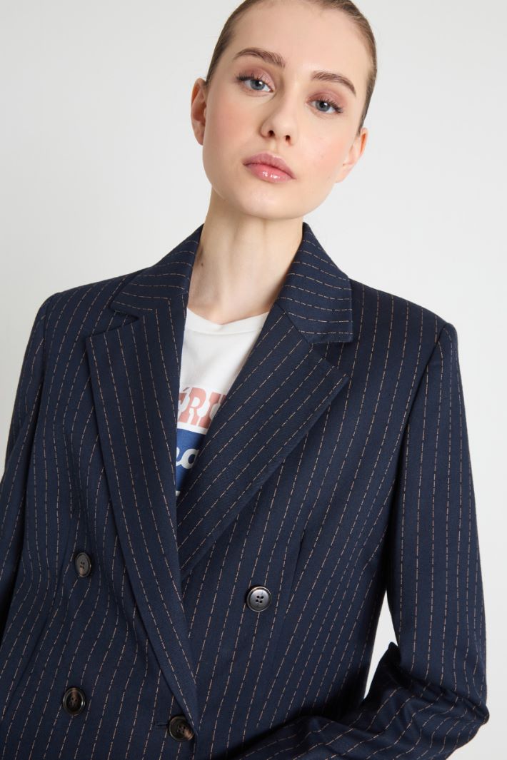 Blazer crop in flanella Intrend - 3