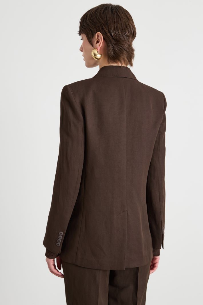 Linen and viscose blazer Intrend - 4