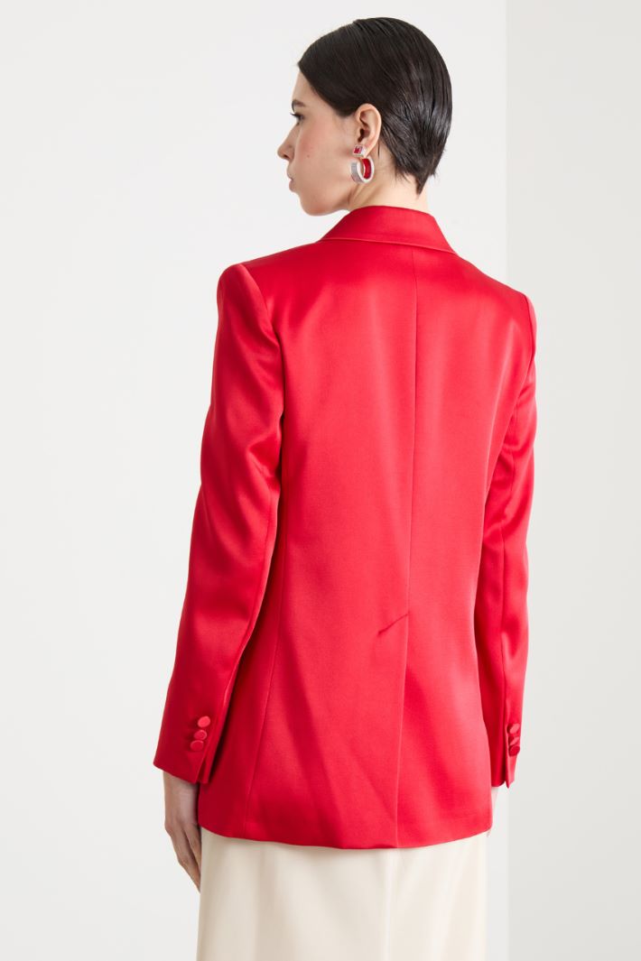 Satin blazer with peak lapels Intrend - 4