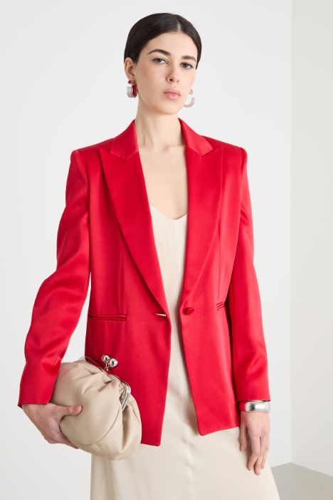 Satin blazer with peak lapels Intrend