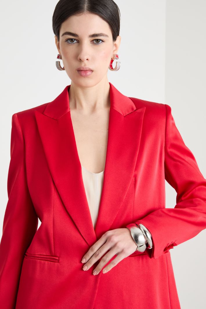 Satin blazer with peak lapels Intrend - 3