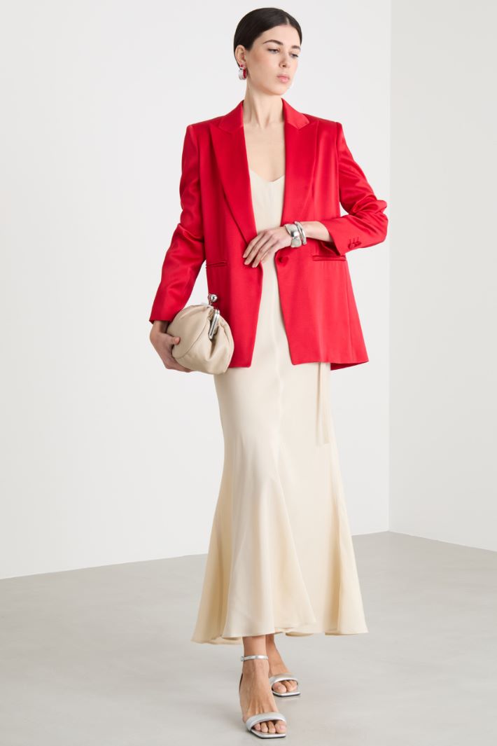 Satin blazer with peak lapels Intrend