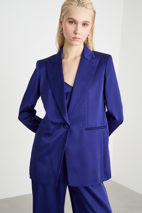 Satin blazer with peak lapels Intrend