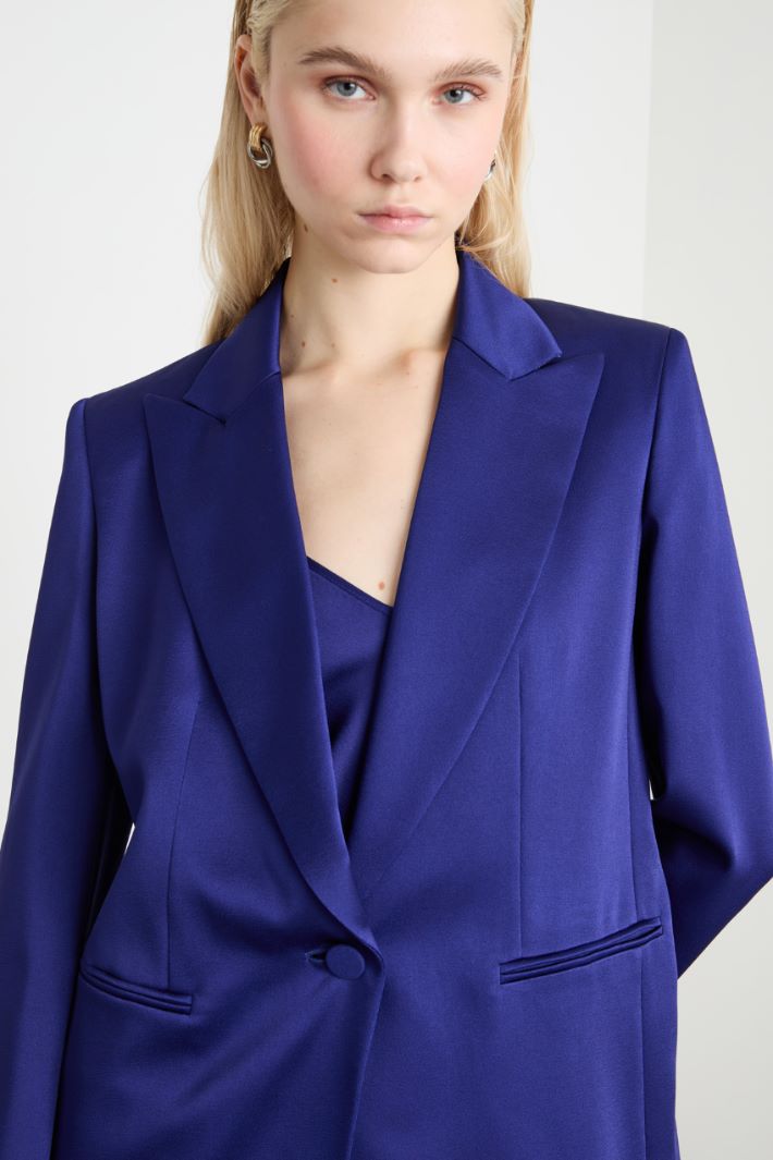 Satin blazer with peak lapels Intrend - 3