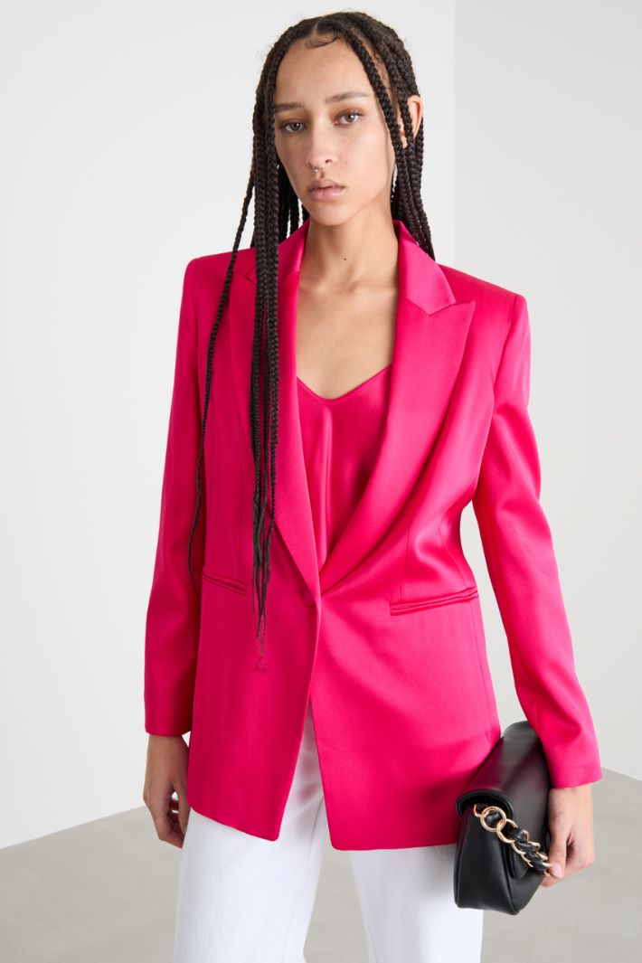 Satin blazer with peak lapels Intrend - 2