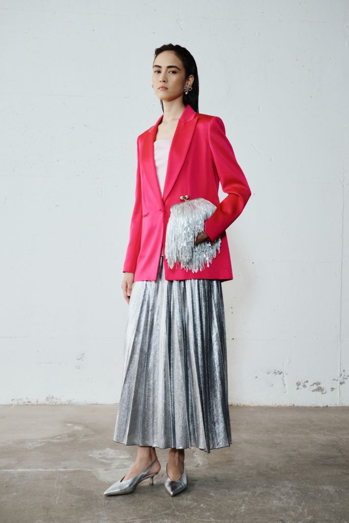 Satin blazer with peak lapels Intrend - 5