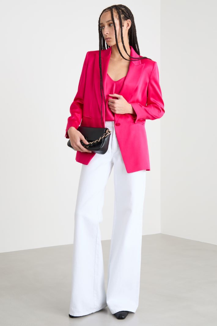 Satin blazer with peak lapels Intrend