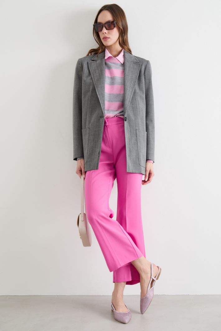 Straight-Cut Blazer with Patch Pockets Intrend