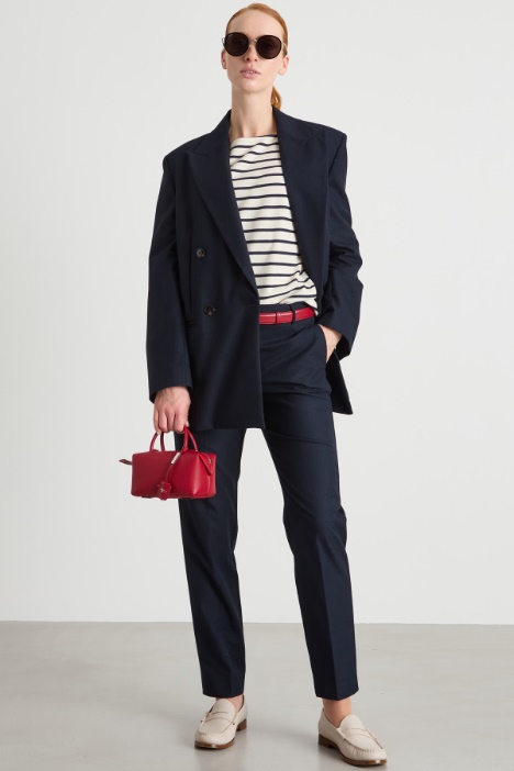 Blazer cruzado de franela Intrend