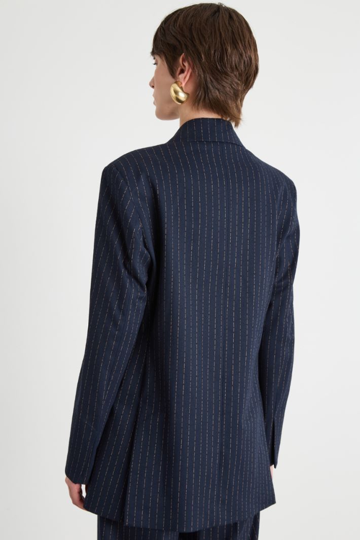 Double-breasted flannel blazer Intrend - 4