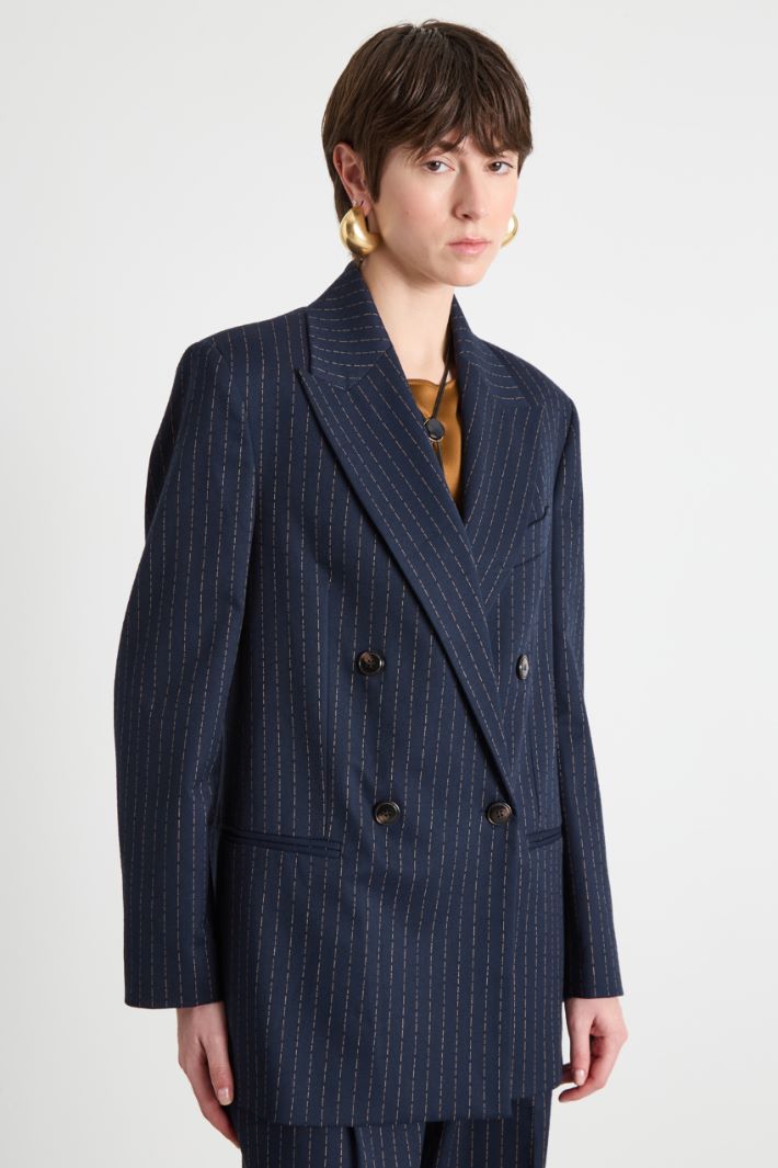 Double-breasted flannel blazer Intrend - 2