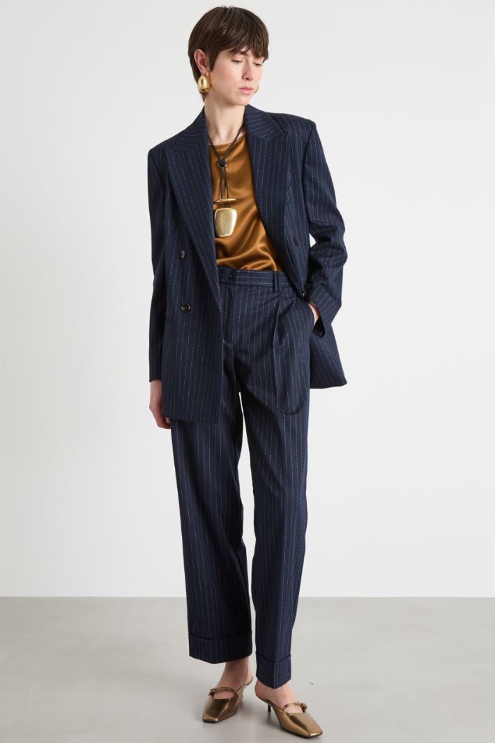 Double-breasted flannel blazer Intrend