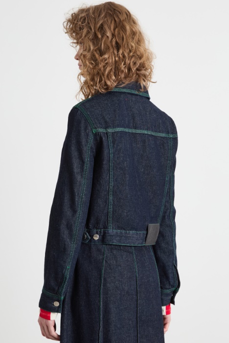 Giacca in jeans con impunture