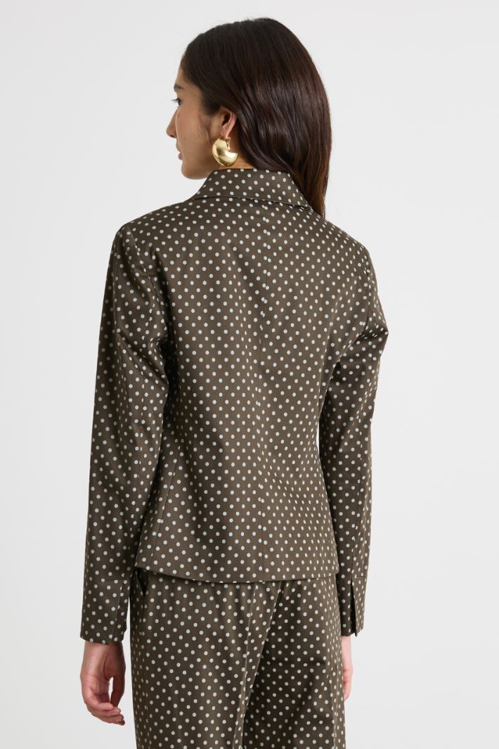 Slim-fit blazer in cotton sateen Intrend - 4