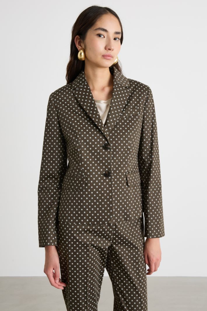 Slim-fit blazer in cotton sateen Intrend - 2