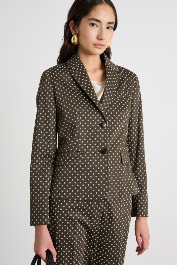 Slim-fit blazer in cotton sateen Intrend - 3
