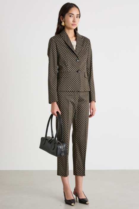 Slim-fit blazer in cotton sateen Intrend