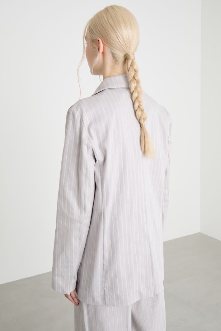 Oversized pinstripe blazer Intrend - 4