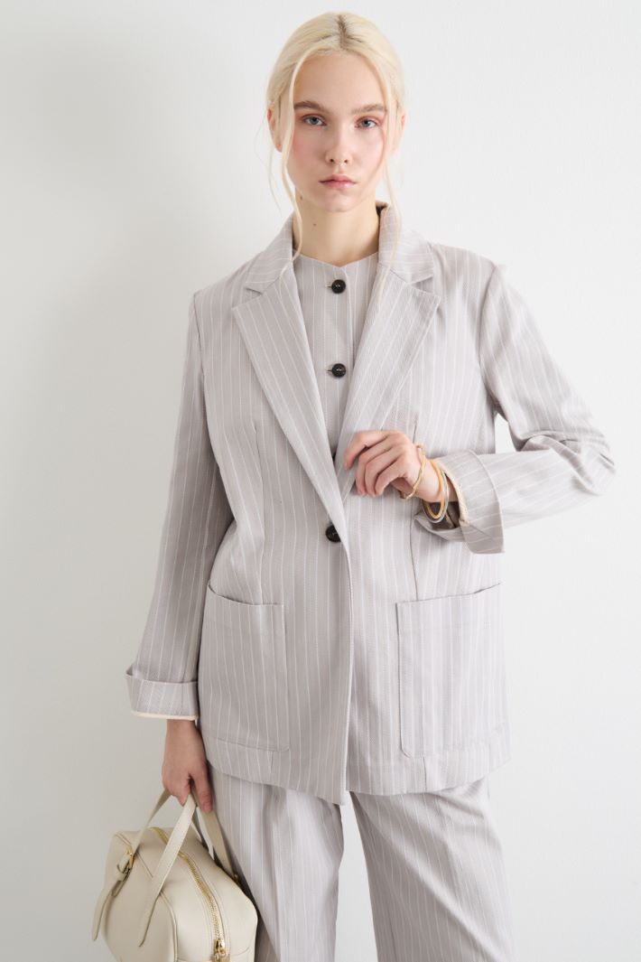 Oversized pinstripe blazer Intrend - 2