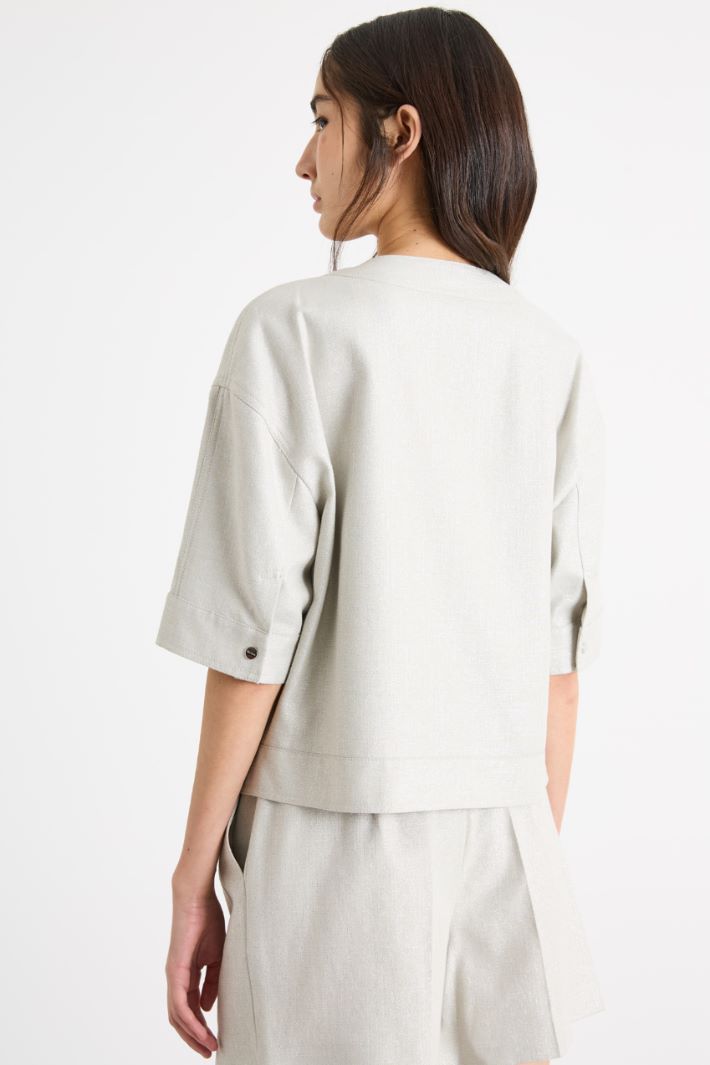 Short-sleeved boxy jacket Intrend - 4