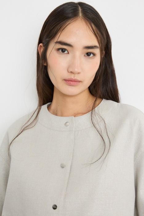 Giacca boxy a maniche corte