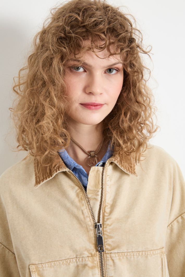 Canvas jacket with oversized pockets Intrend - 3