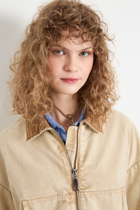 Giacca in tela con maxi tasche