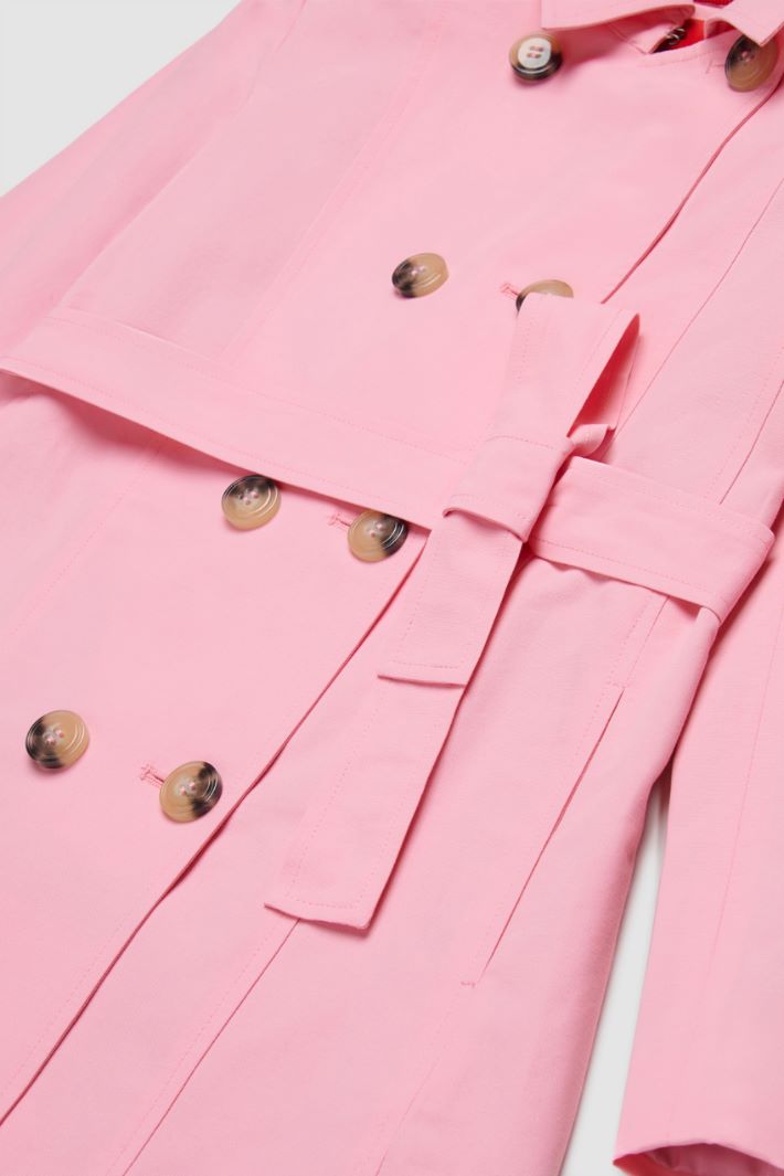 Double-Breasted Ottoman Trench Coat Intrend - 3