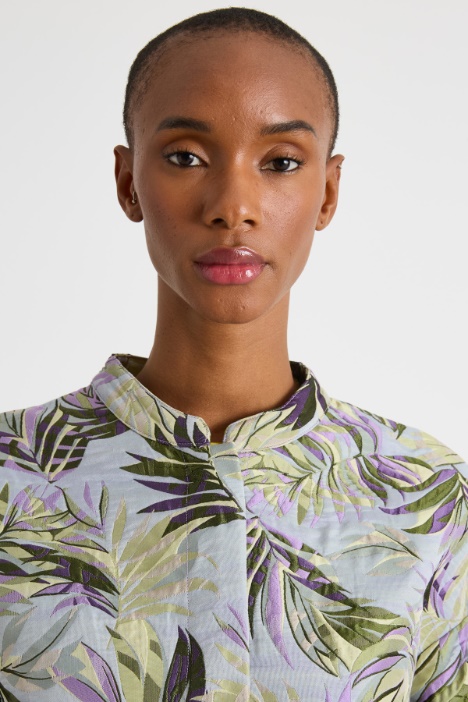 Giacca jacquard matelassé