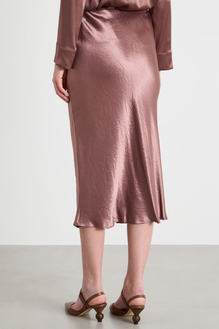 A-line satin skirt Intrend - 4