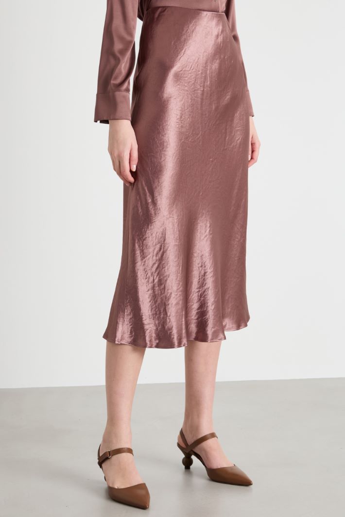 A-line satin skirt Intrend - 2